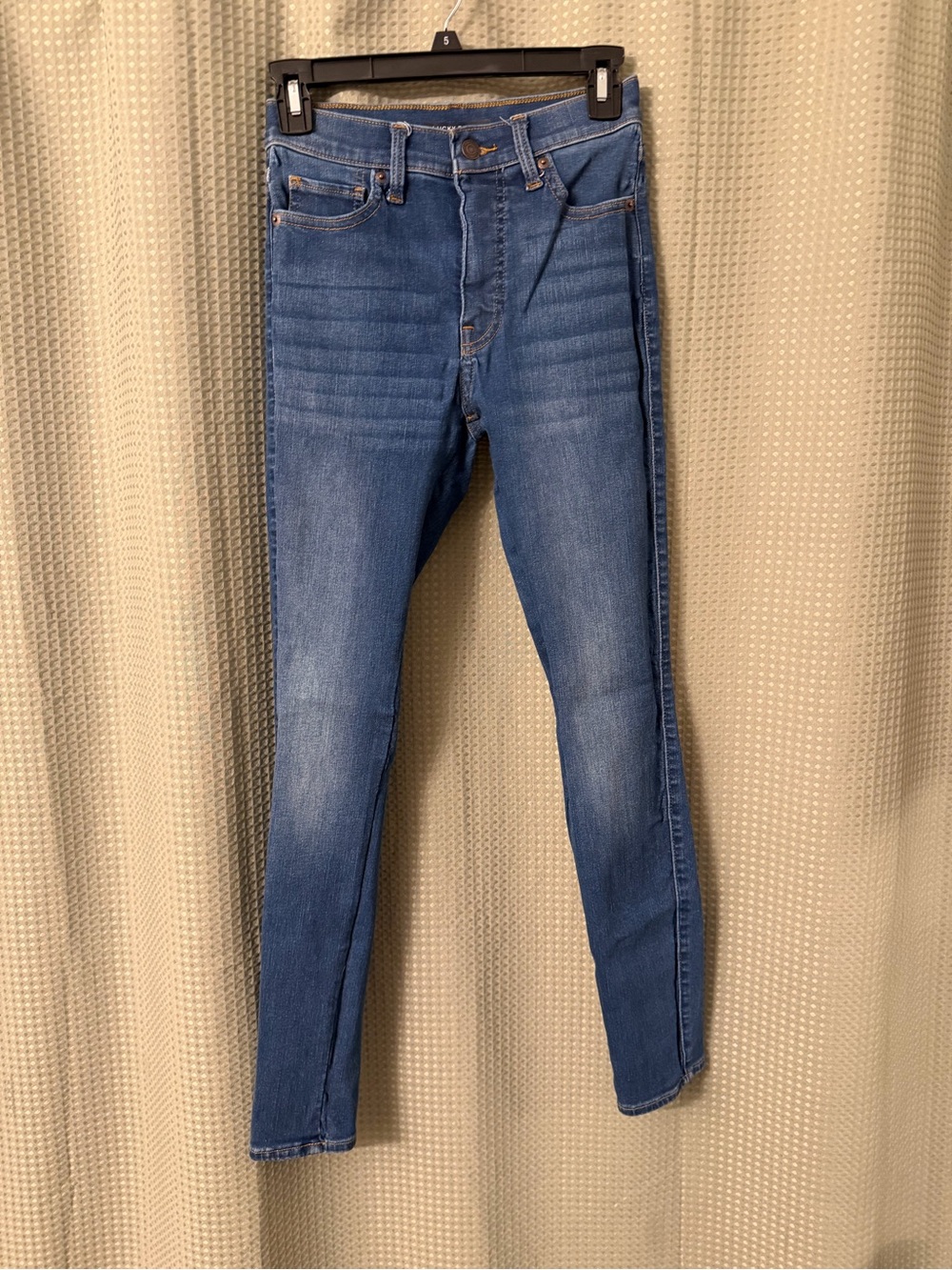 Lucky Brand Mid Blue Skinny Jeans, Faded Detail